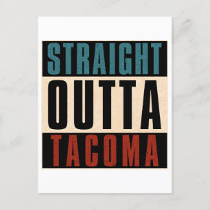 Straight Outta Tacoma Washington WA Holiday Postcard
