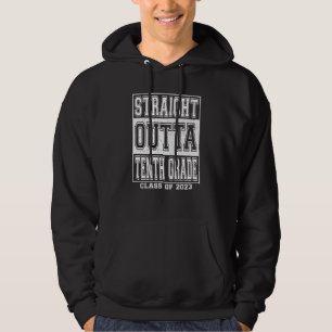 Straight Outta Tenth Grade Graduation 2023 Kids Gi Hoodie