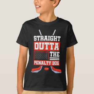Straight Outta The Penalty Box Funny Hockey Player T-Shirt