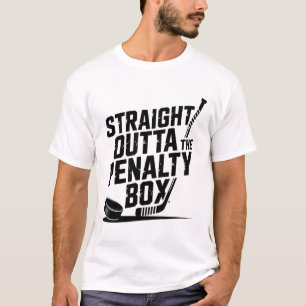 Straight Outta The Penalty Box Funny Humor Hockey T-Shirt
