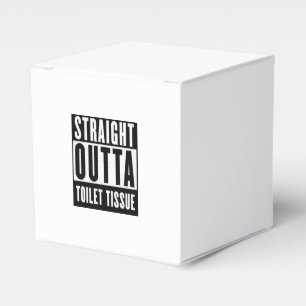Straight Outta Toilet Tissue Funny Prepper Gifts Favor Box