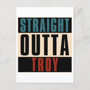 Straight Outta Troy Michigan MI Postcard
