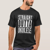 Straight Outta Ukulele Vintage Distressed Funny