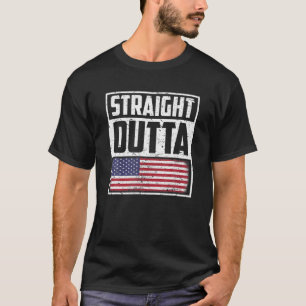 Straight Outta USA American Flag 'Merica United St T-Shirt