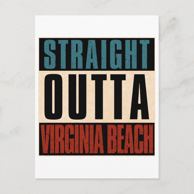 Straight Outta Virginia Beach Virginia VA Postcard (Front)