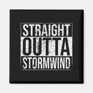 Straight Outta Wind Funny Wow Alliance Gamer Vinta Magnet