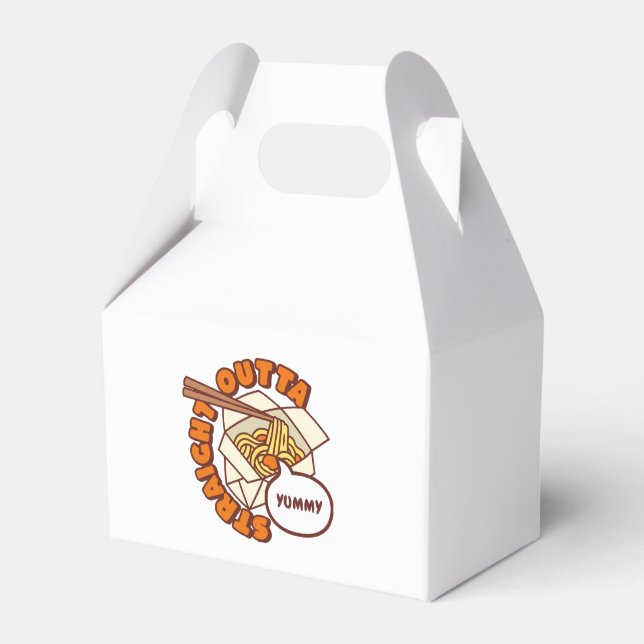 Straight Outta Yummy Ramen Noodles Favor Box (Front Side)