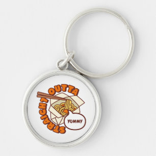 Straight Outta Yummy Ramen Noodles Keychain