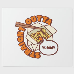 Straight Outta Yummy Ramen Noodles Wrapping Paper