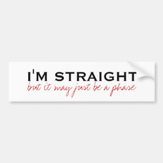 Straight phase bumper sticker