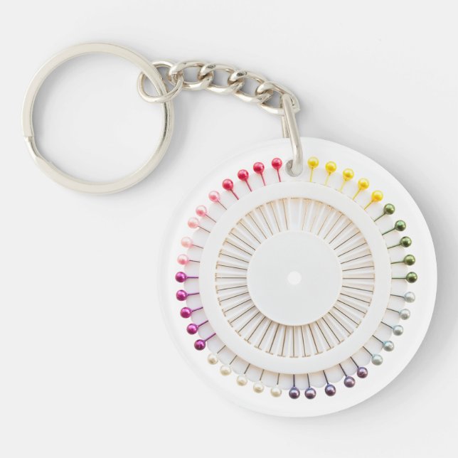 Straight pins holder keychain (Front)