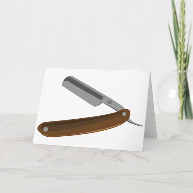Straight Razor Card (Front)