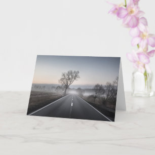 Straight scenic country road card