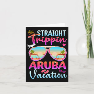 Straight Trippin Aruba 2025 Beach Summer Vacation Card