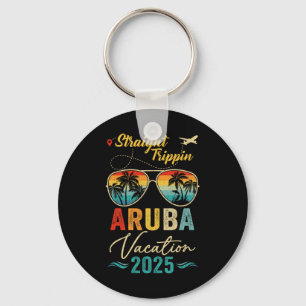 Straight Trippin Aruba 2025 Family Summer Vacation Keychain