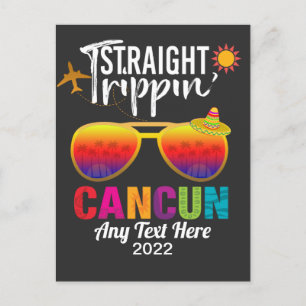 Straight Trippin Cancun Mexico Travel Vacation Postcard