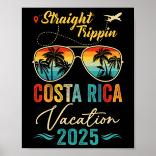 Straight Trippin Costa Rica 2025 Family Summer Vac Poster