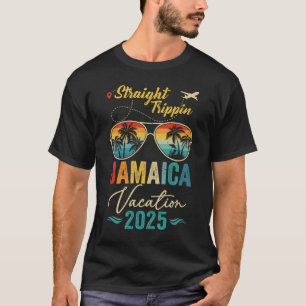 Straight Trippin Jamaica 2025 Family Summer Vacati T-Shirt
