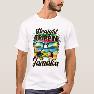 Straight Trippin Jamaica Family Vacation Girls Tri T-Shirt