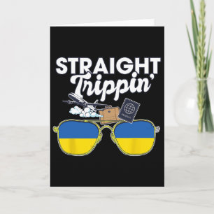 Straight Trippin' Ukraine Vacation Tour Travel Tri Card