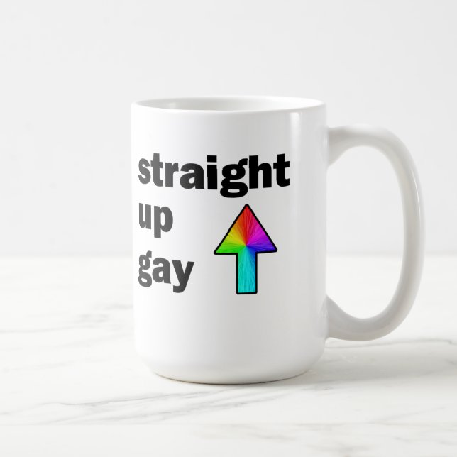 Straight Up Gay Coffee Mug (Right)