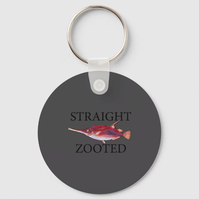 Straight Zooted Longsne Snipefi-shirt  Keychain (Front)