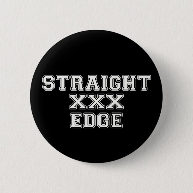Straightedge 2 Inch Round Button (Front)