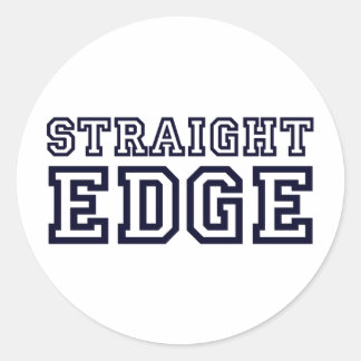 StraightEdge Classic Round Sticker