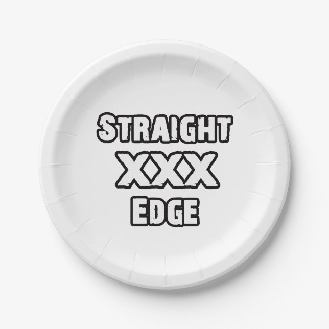Straightedge Paper Plate (Front)