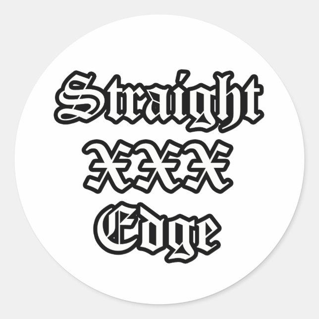 Straightedge Sticker (Front)