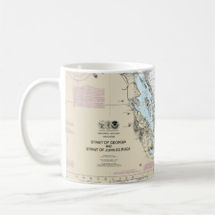 Strait of Georgia and Strait of Juan de Fuca Chart Coffee Mug