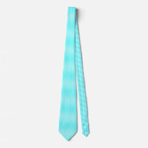 Strait White Lines with Cyan Blue Tie