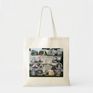 Straits of Mackinac Lighthouses tote bag
