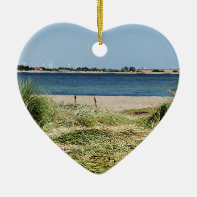 Strand mit Dünen Ceramic Ornament (Front)