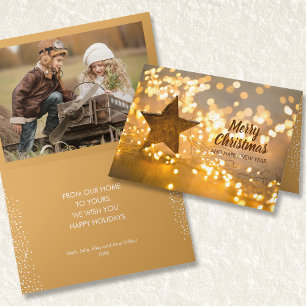 Strand of Christmas Lights Photo Holiday Card