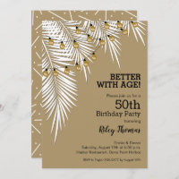 Strand of Lights on Palm Tree Birthday Party