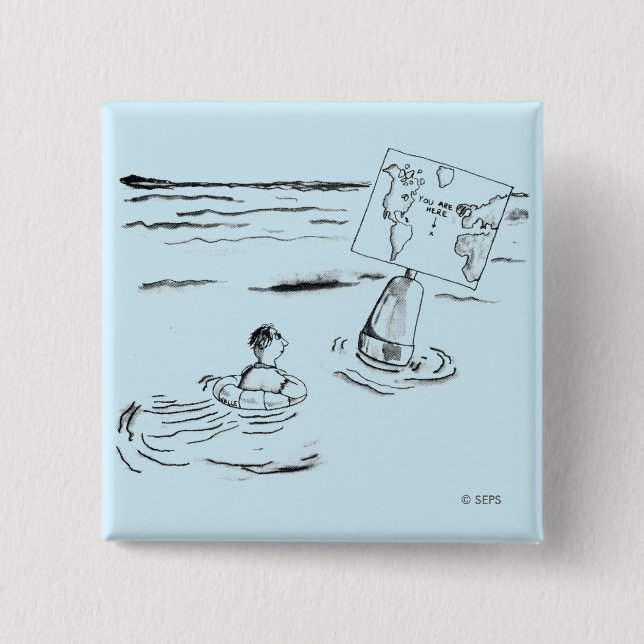 Stranded 2 Inch Square Button (Front)