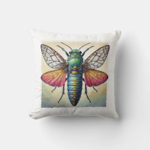 Strandiata insect 060924IREF247 - Watercolor Throw Pillow