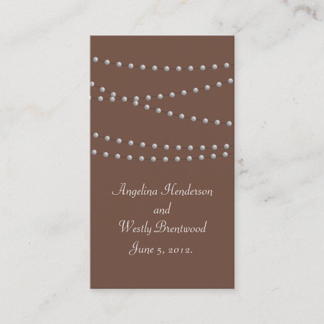 Strands de perles sur carte de site Web Brown (Devant)