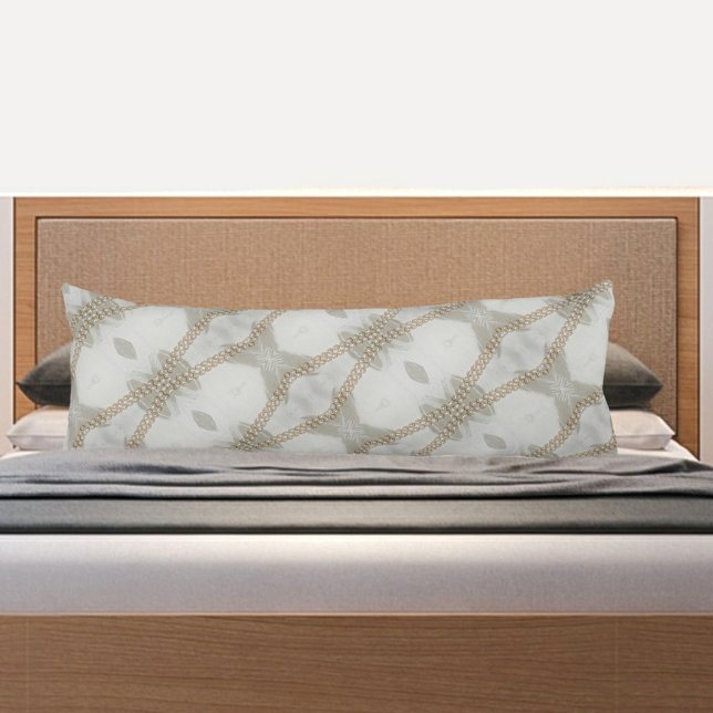 Strands of Pearls Elegant Stylish Off White Body Pillow (Creator Uploaded)