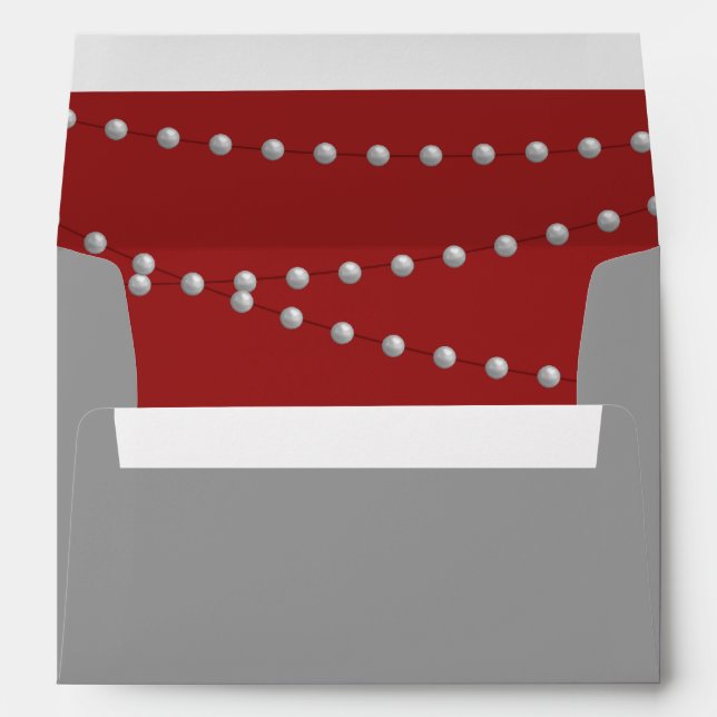 Strands of Pearls on Red Envelope (Back (Bottom))
