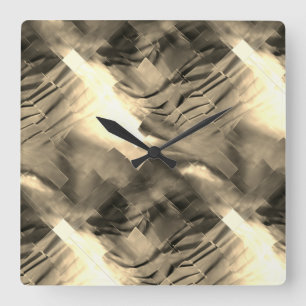 Strange abstract mosaic with shock of tones square wall clock