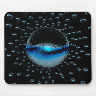 Strange Alien Orbs Emitting A Soft Blue Light Mouse Pad