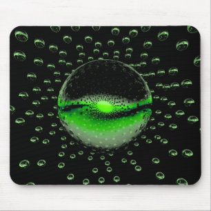 Strange Alien Orbs Emitting An Eerie Green Light Mouse Pad