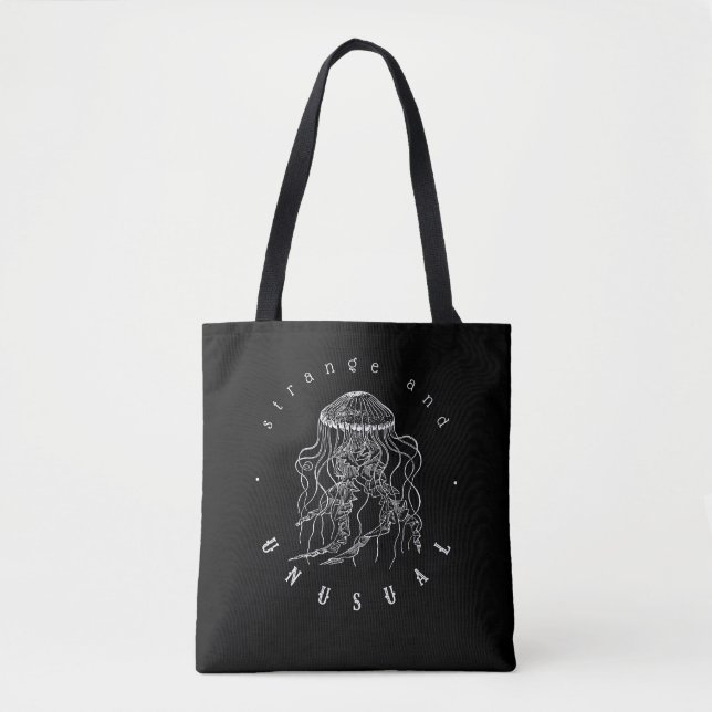 Strange and unusual - vintage jellyfish tote bag (Front)