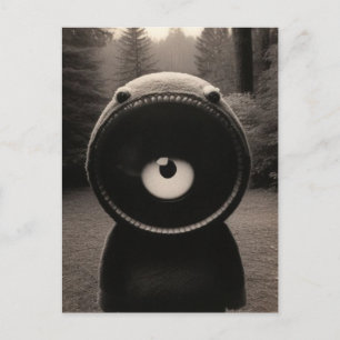 Strange Bizarre Forest Creature Halloween Postcard