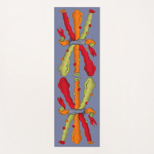 strange bunch print yoga mat