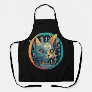 Strange Cat Staring at Your Headlights Apron