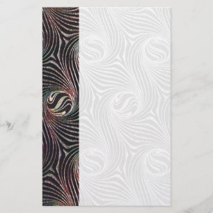 STRANGE CIRCLES AND SWIRLS White Brown Abstract Stationery