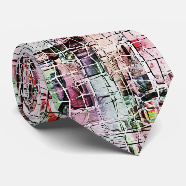 Strange coloured drawing under rustic aged jute tie (Rolled)